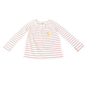 NWT Gymboree White and Orange Striped Long Sleeve Top with Bows Size 5